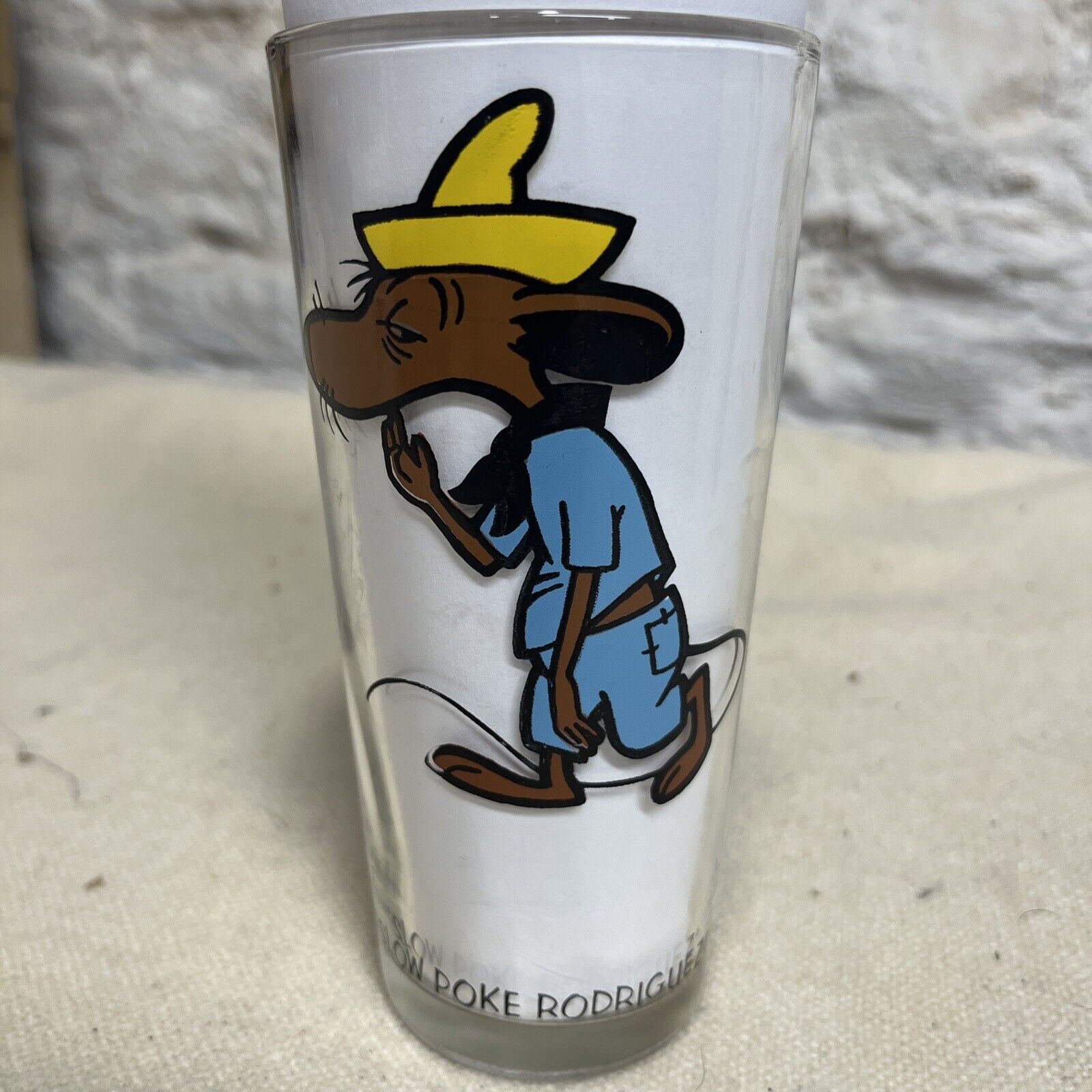 Rare Vintage 1973 Slow Poke Rodriguez Brockway Glass Looney Tunes Warner Bros