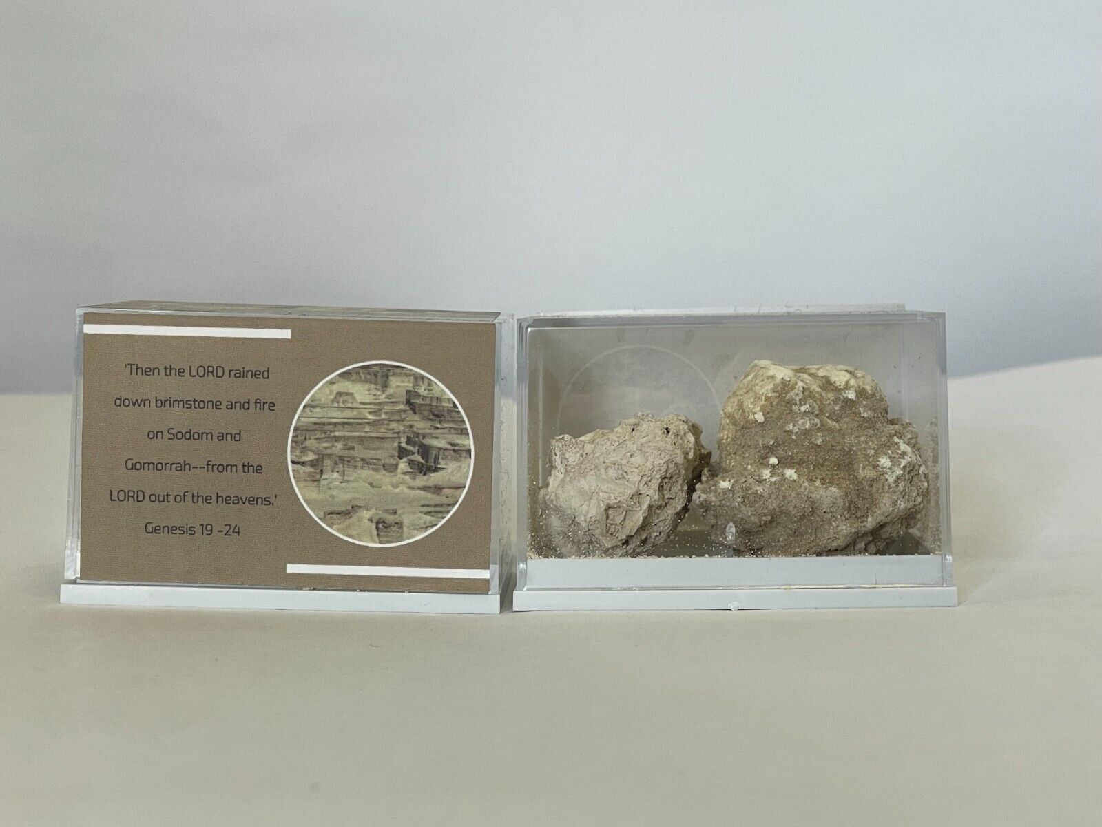 Brimstone Sulfur Ball From Sodom and Gomorrah City Biblical Christianity Display