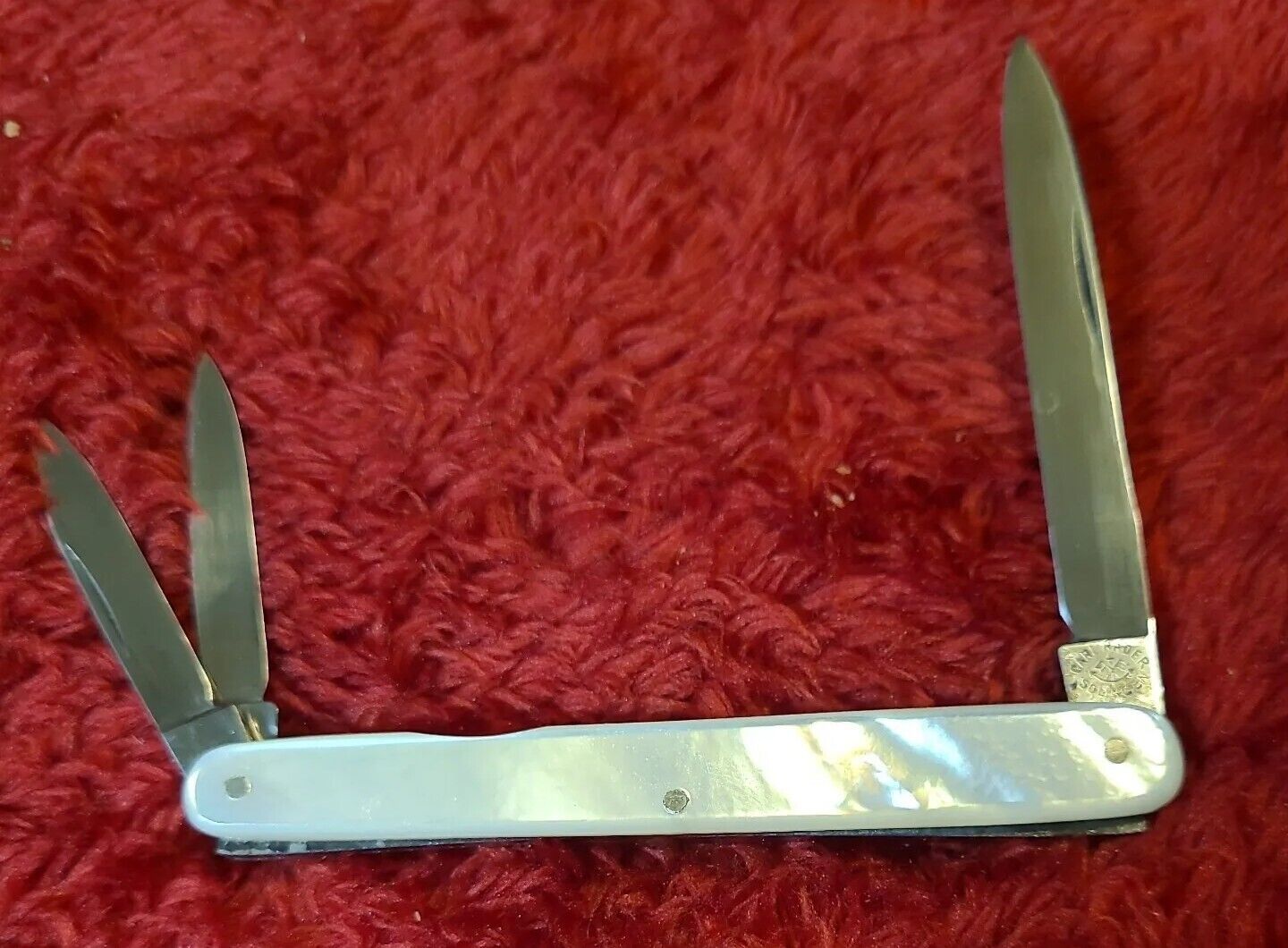 Fine German knife Pearl Whittler Solingen X Rare maker Carl Rader Gents jack mop