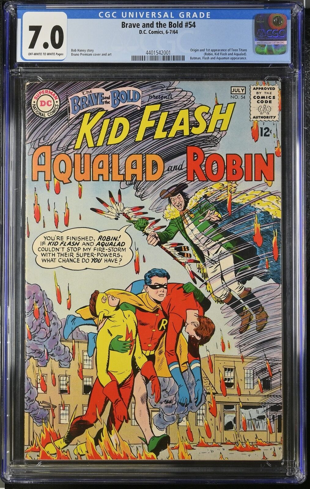 Brave And The Bold #54 CGC FN/VF 7.0 1st Appearance Teen Titans DC Comics 1964