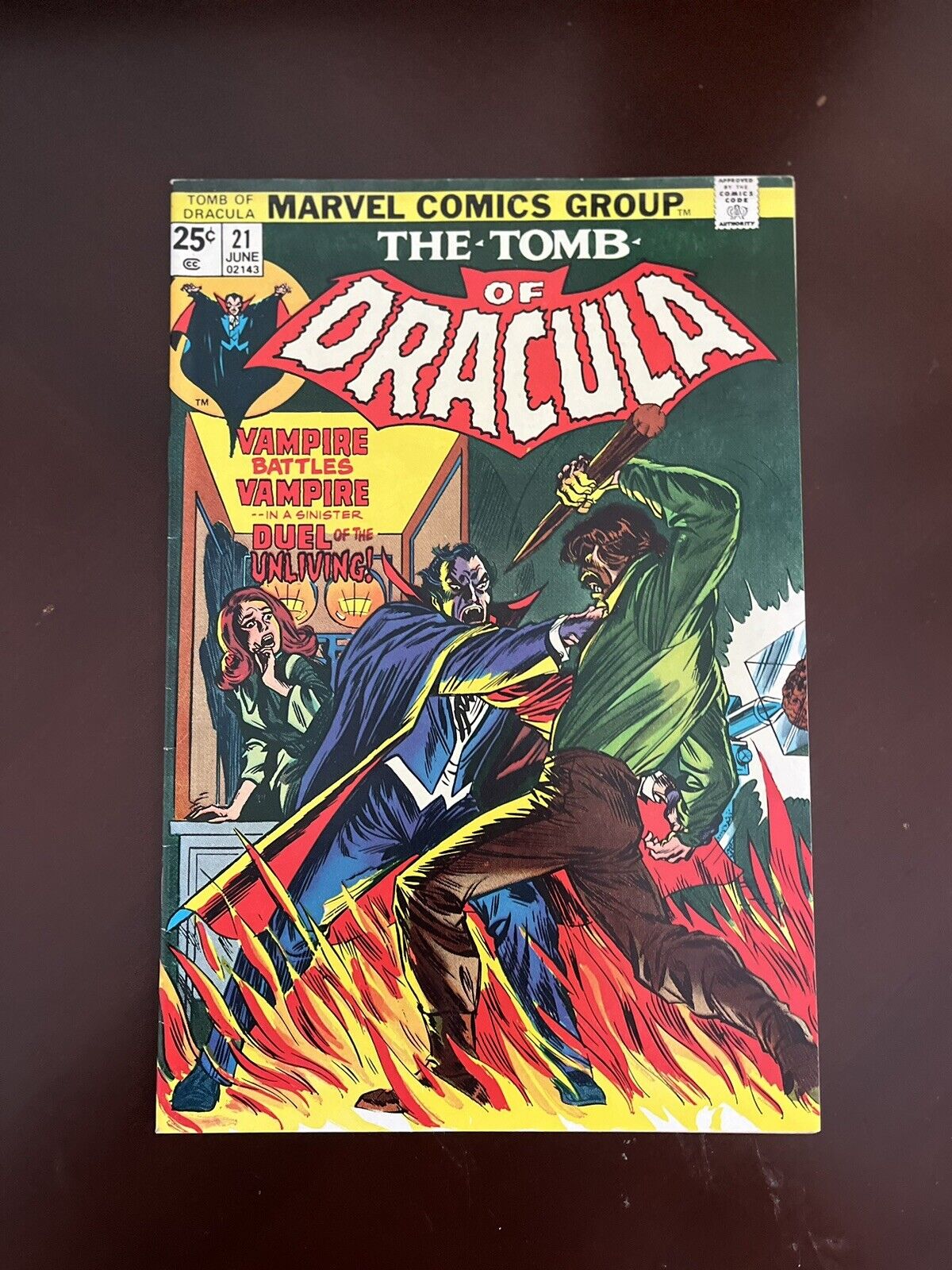 Tomb of Dracula # 21, 1974,High Grade Marvel Comics