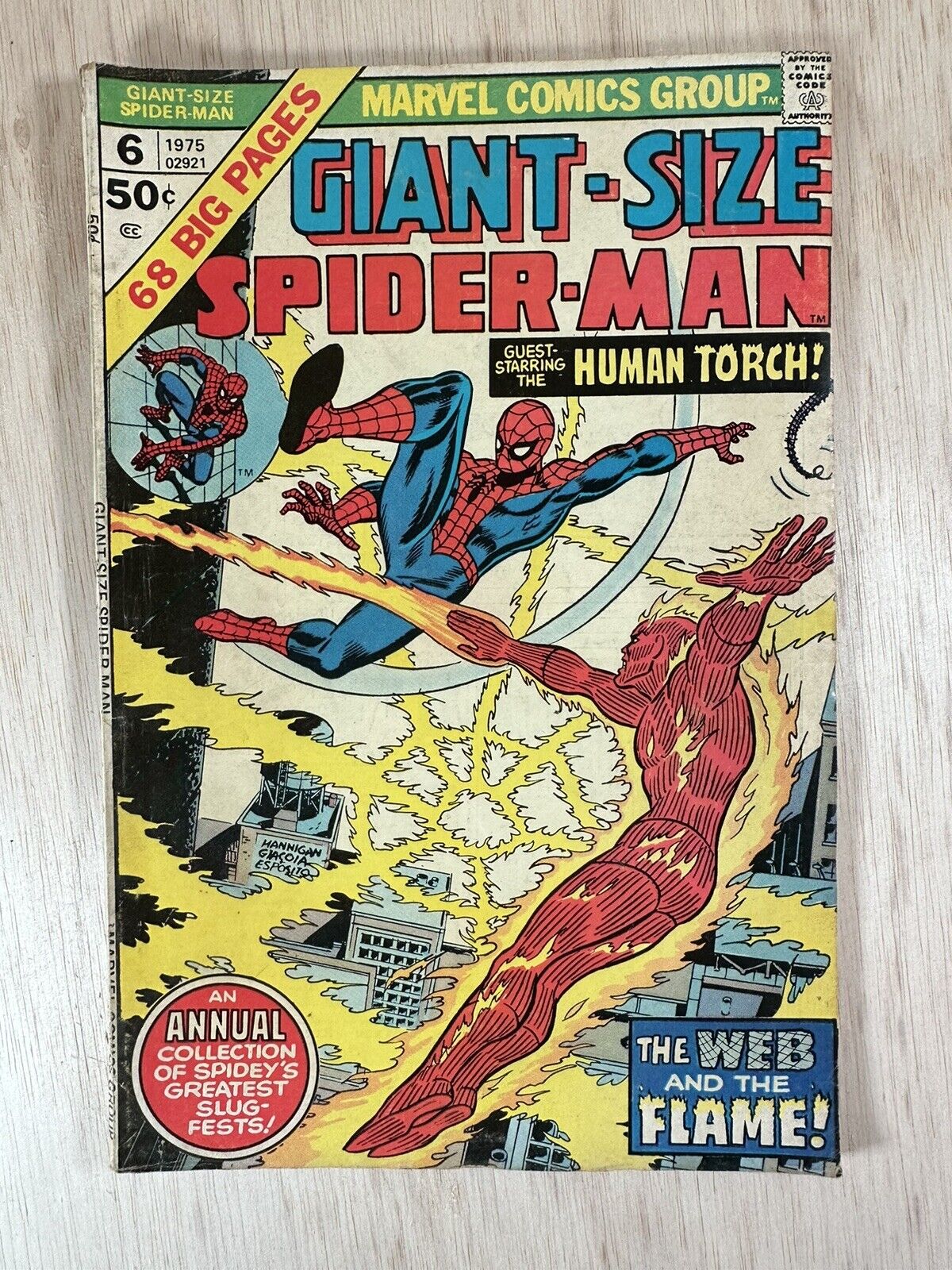 Giant-Size Spider-Man 6 Guest Staring The Human Torch Bronze Age 1975 
