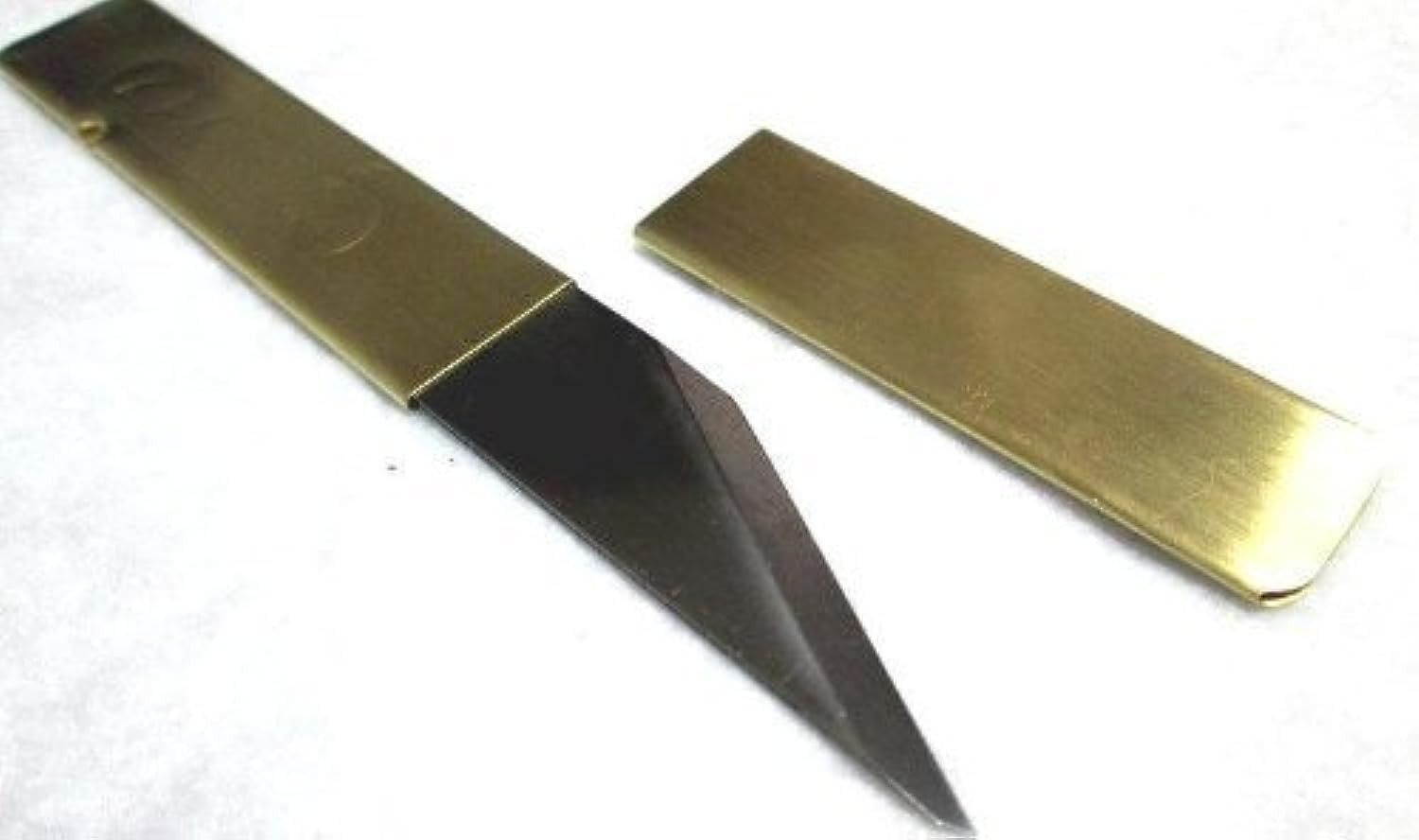 Right Hand Craft Pocket Wood Carving Japanese Kiridashi Knife Brass Japan Import