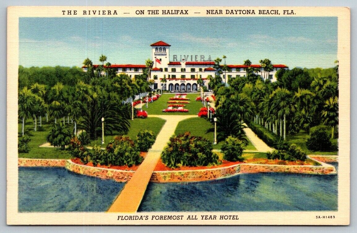 Vintage Florida Postcard - The Riviera   Daytona Beach
