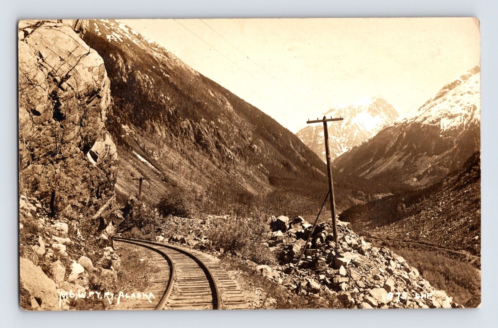 Postcard RPPC Alaska White Pass Yukon Railroad 1910s Unposted AZO