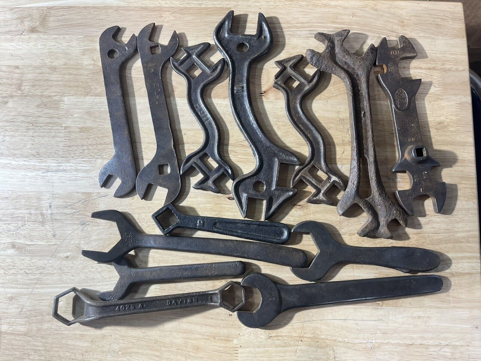Large Lot Of 13 Implement And Specialty Wrenches Variety ANTIQUE