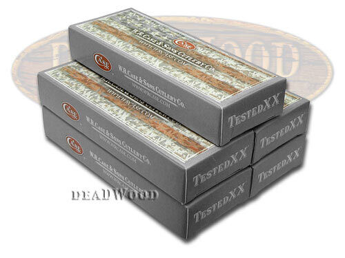 Case xx 5 Grey and American Flag Standard Boxes for Pocket Knives