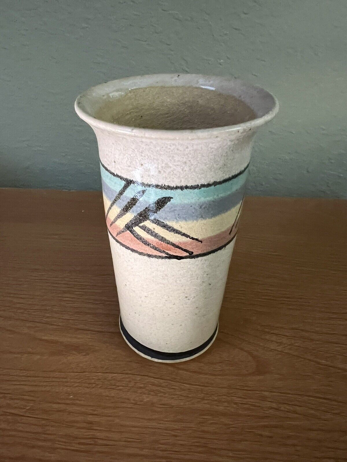 Rare Vintage Southwestern Glazed Pottery Vase