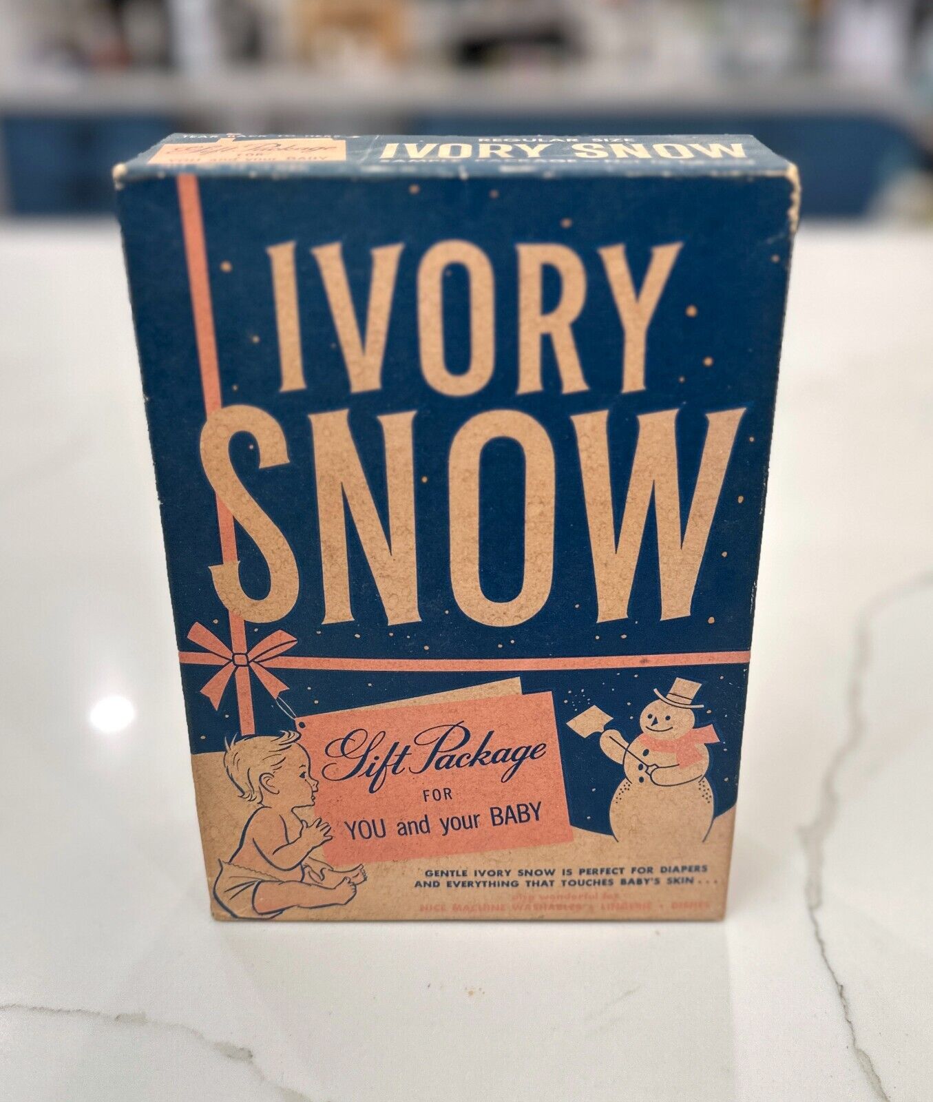 Vintage 1950s Ivory Snow Detergent Rare King Size Snowman UNOPENED