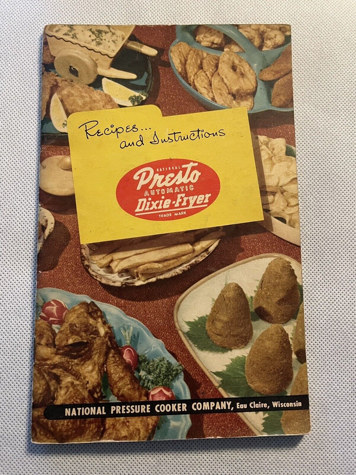 1950 Vintage Presto Dixie Fryer Instruction/Recipe Booklet