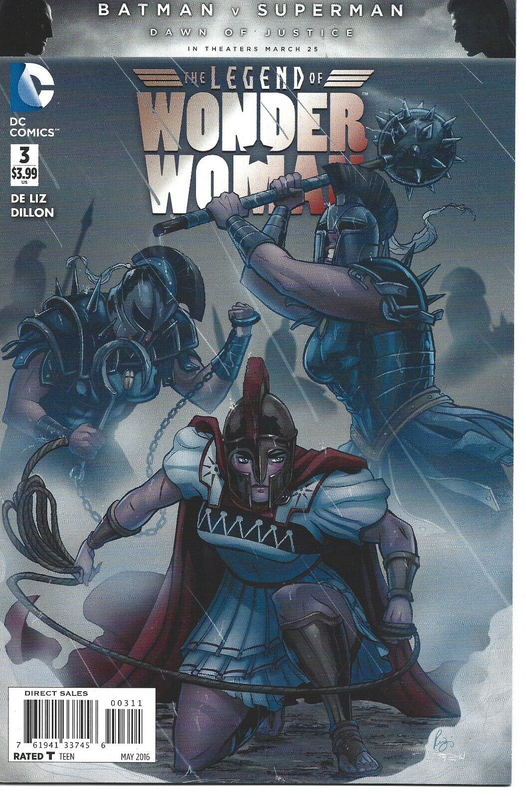 THE LEGEND OF WONDER WOMAN #3 DC COMICS 2016 BAGGED AND BOARDED