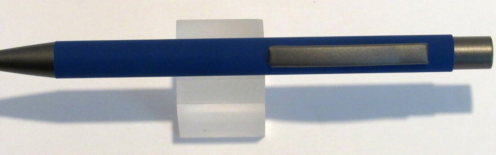 Terzetti Model COMFY Metal Click Top Ballpoint Pen-Rubberized Body-BLUE