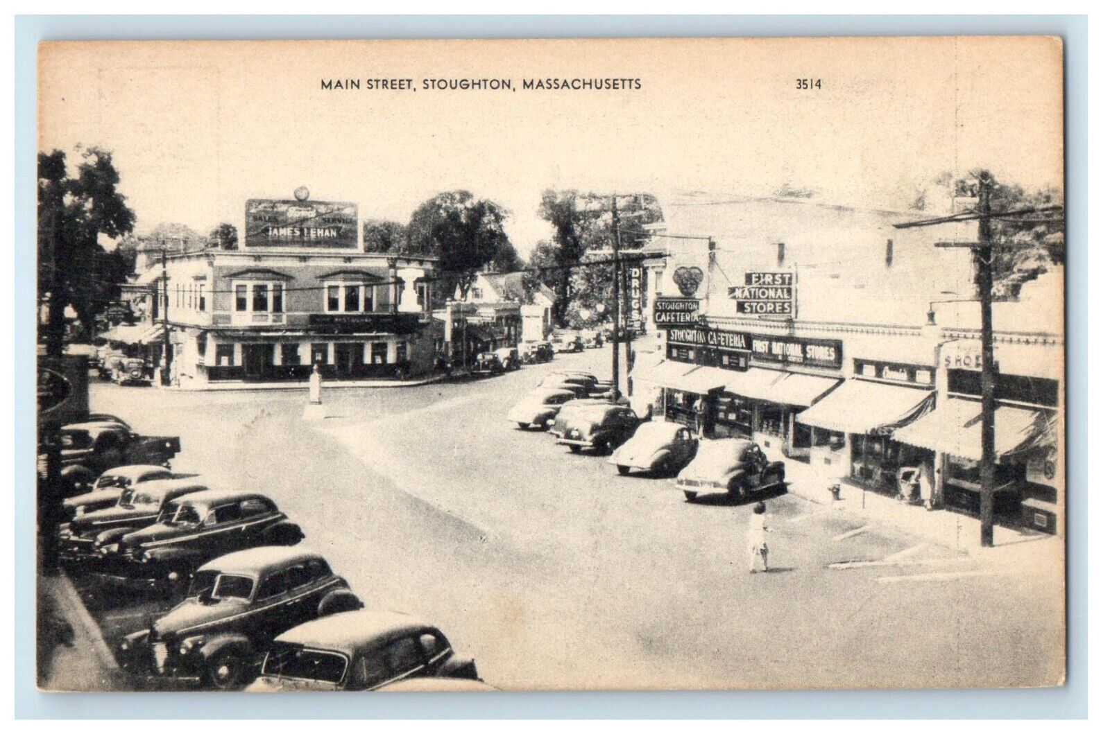 c1910 Main Street, Stoughton Massachusetts MA Unposted Postcard