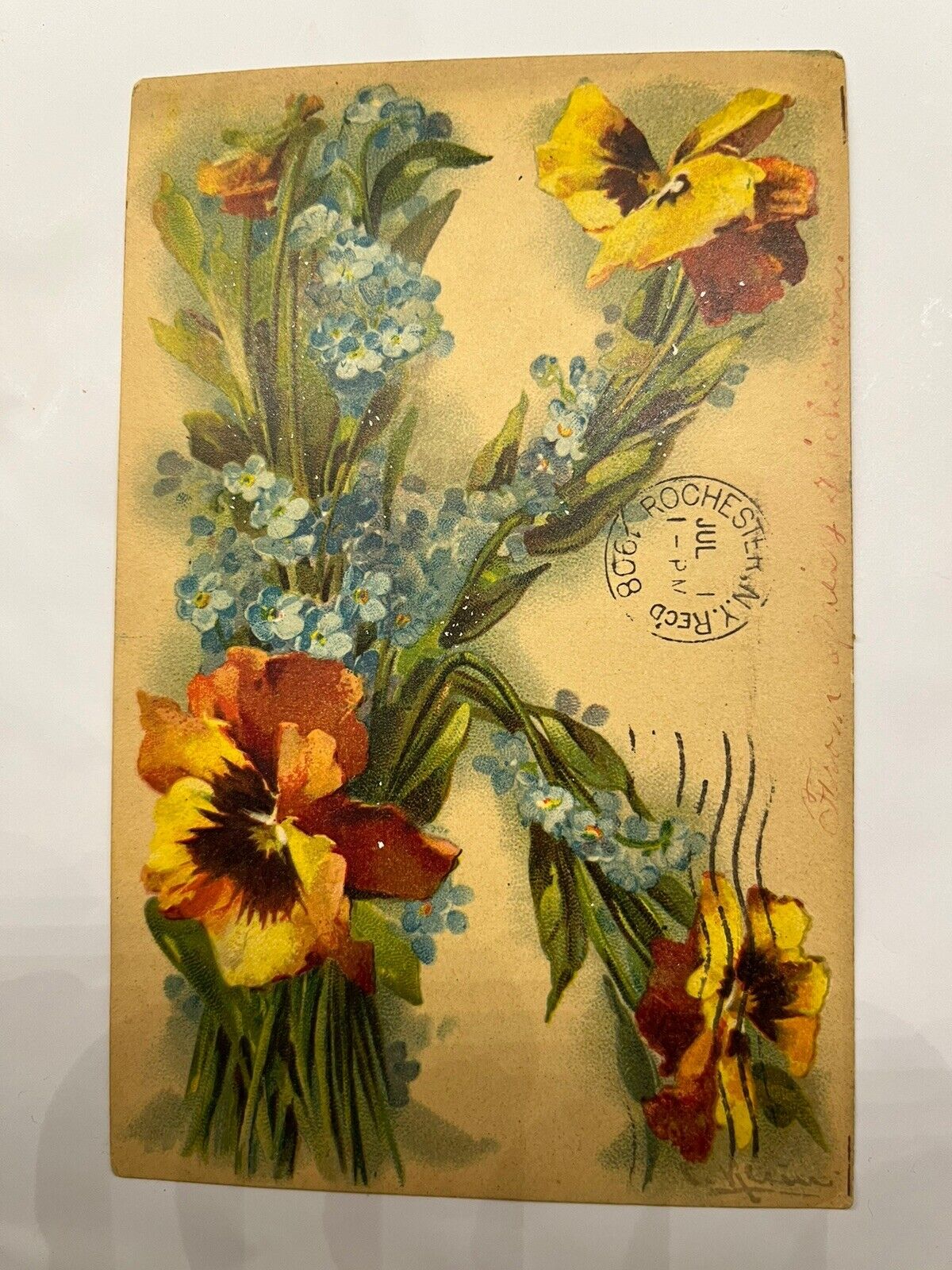 1908 Benjamin Franklin Stamped Postcard