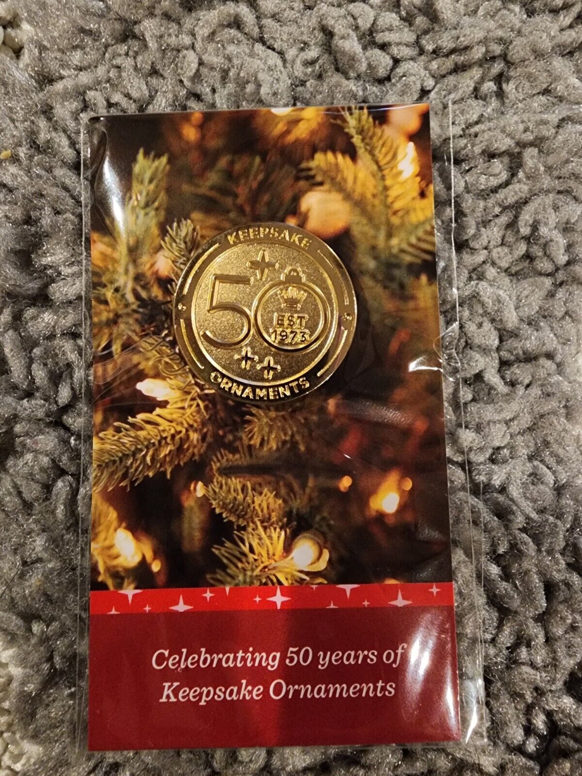2023 Hallmark Keepsake Ornament KOC Member Exclusive 50th Anniversary Pin SEALED
