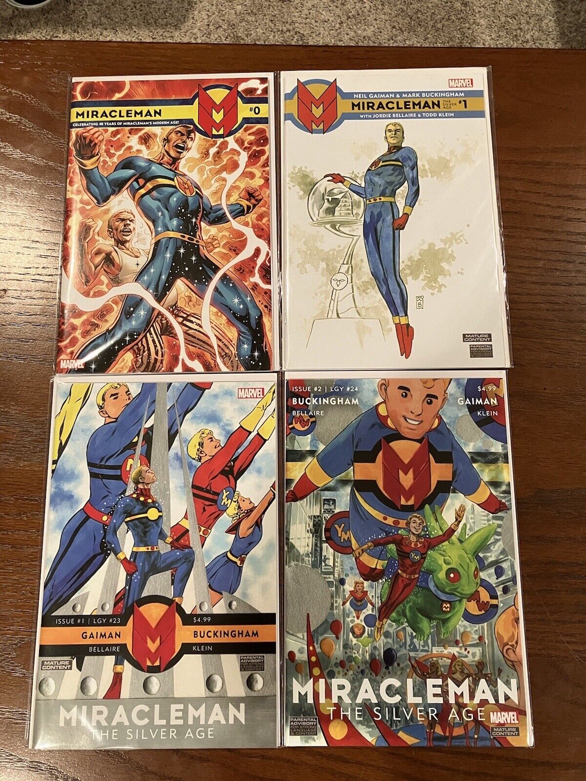 Miracleman Comics Issues 1-7, Plus #0 and RI Variants, Neil Gaimen, Marvel Comic