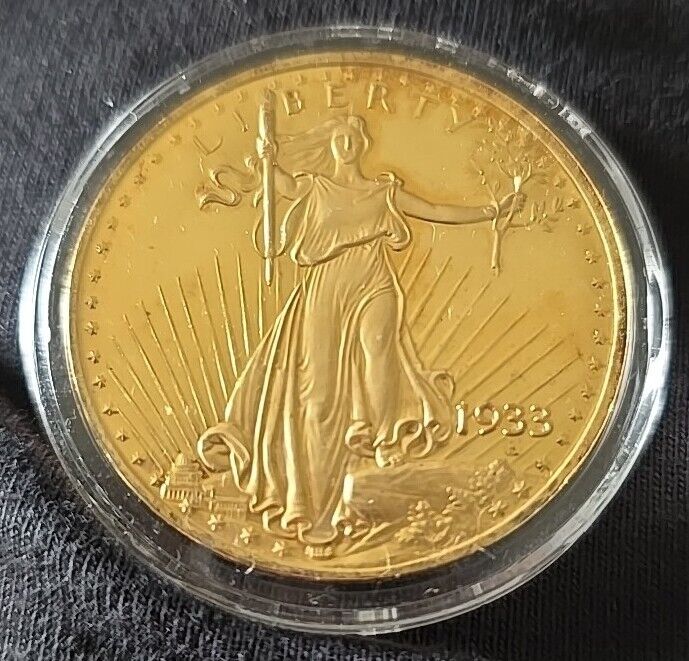 1933 Gold Double Eagle Replica; 24k Gold Plate