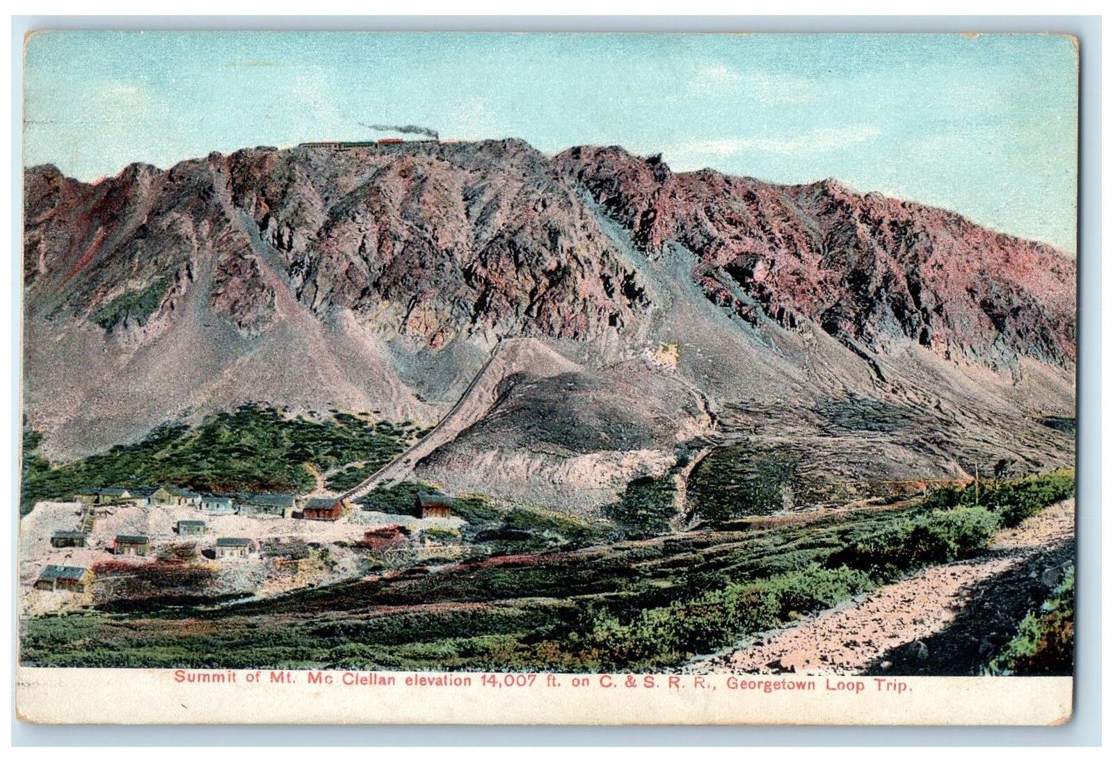 c1910s Summit Of Mt. Mc Clellan Georgetown Loop Trip Denver Colorado CO Postcard