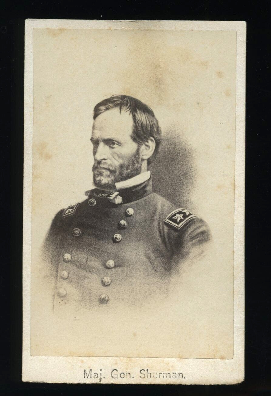 Civil War General William Sherman CDV 1865