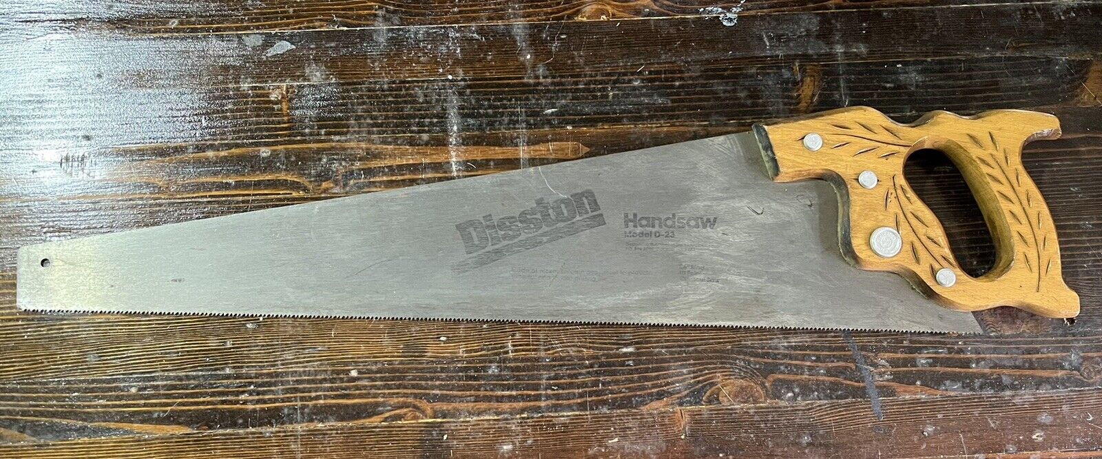 Vintage Disston Crosscut Handsaw | Model D-23 | 26” Blade 10 Point | Made in USA