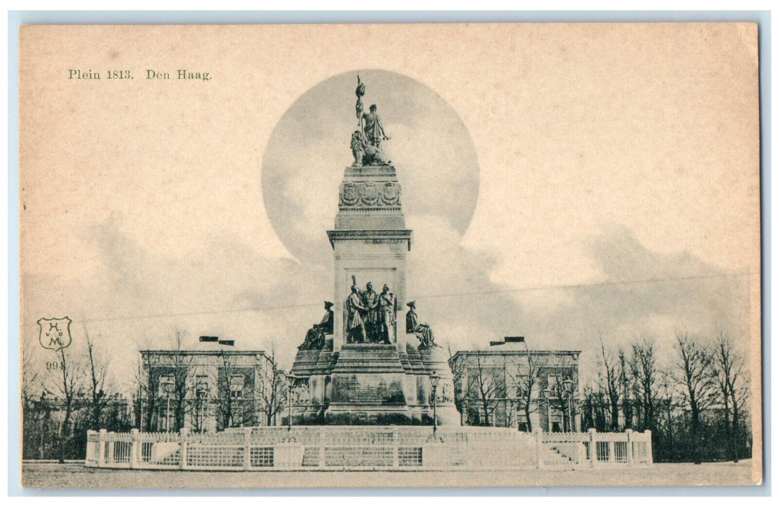 c1905 Monument Plein 1813 The Hague Netherlands Unposted Antique Postcard