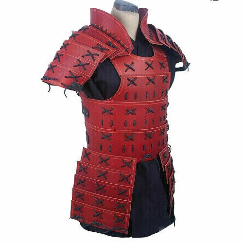 Leather Armor Samurai leather body Armor for larp reenactment cosplay costume-1