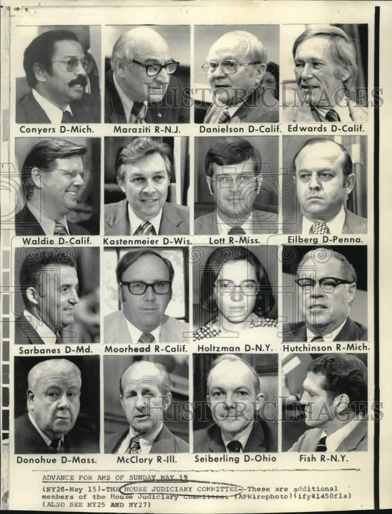 1974 Press Photo U.S. House Judiciary Committee members - now63814
