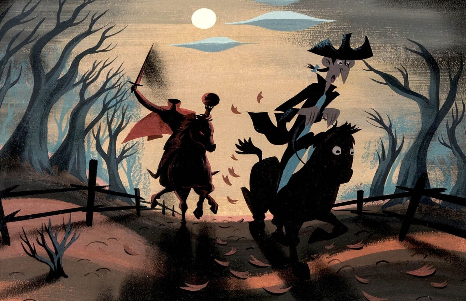 Mary Blair Legend of Sleepy Hollow Ichabod Crane Headless Horseman Poster Print