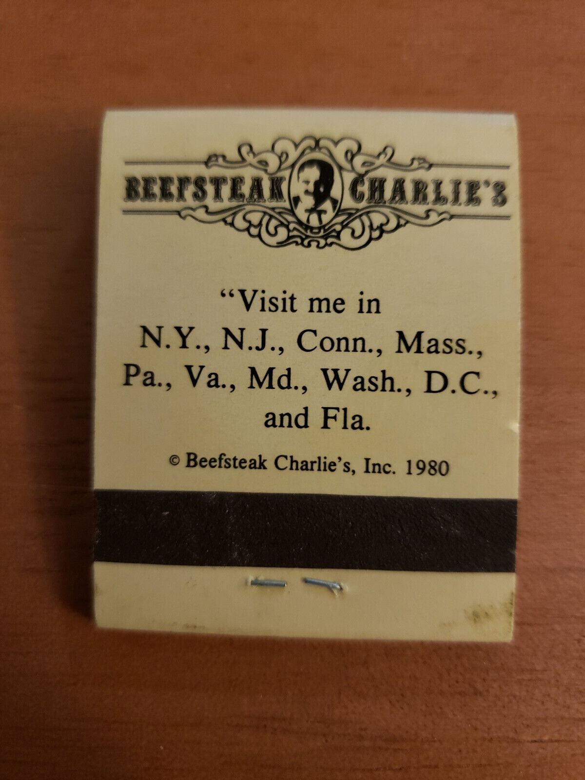 Beefsteak Charlie\'s Restaurant Vintage Matchbook Unstruck
