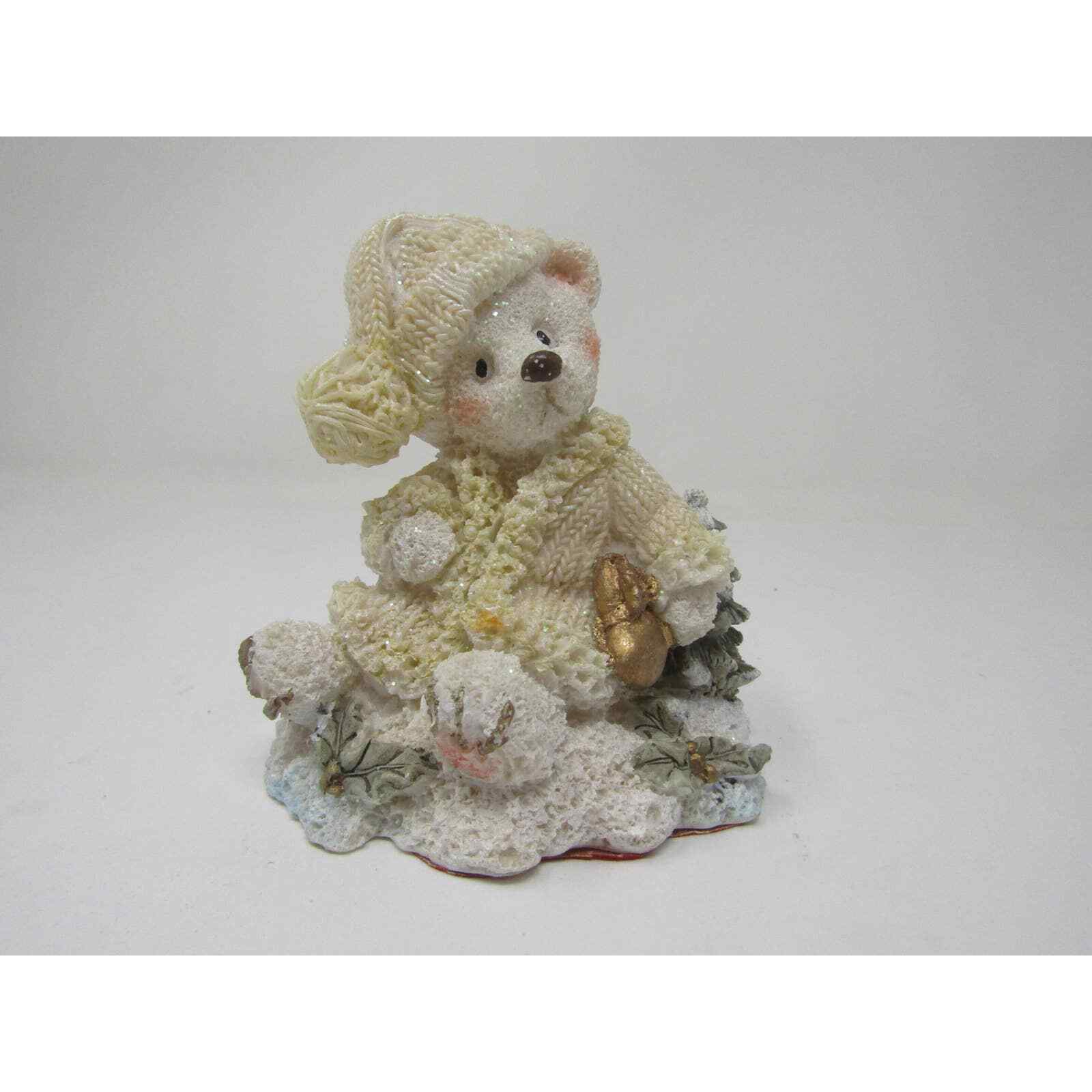 Vintage K's Collection Christmas Bear Cream and Gold