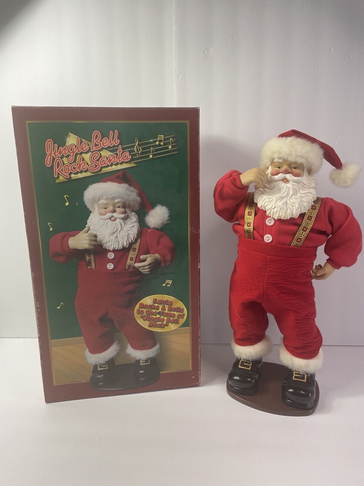 Vintage 1998 Jingle Bell Rock Santa Animated Dancing Musical 16\