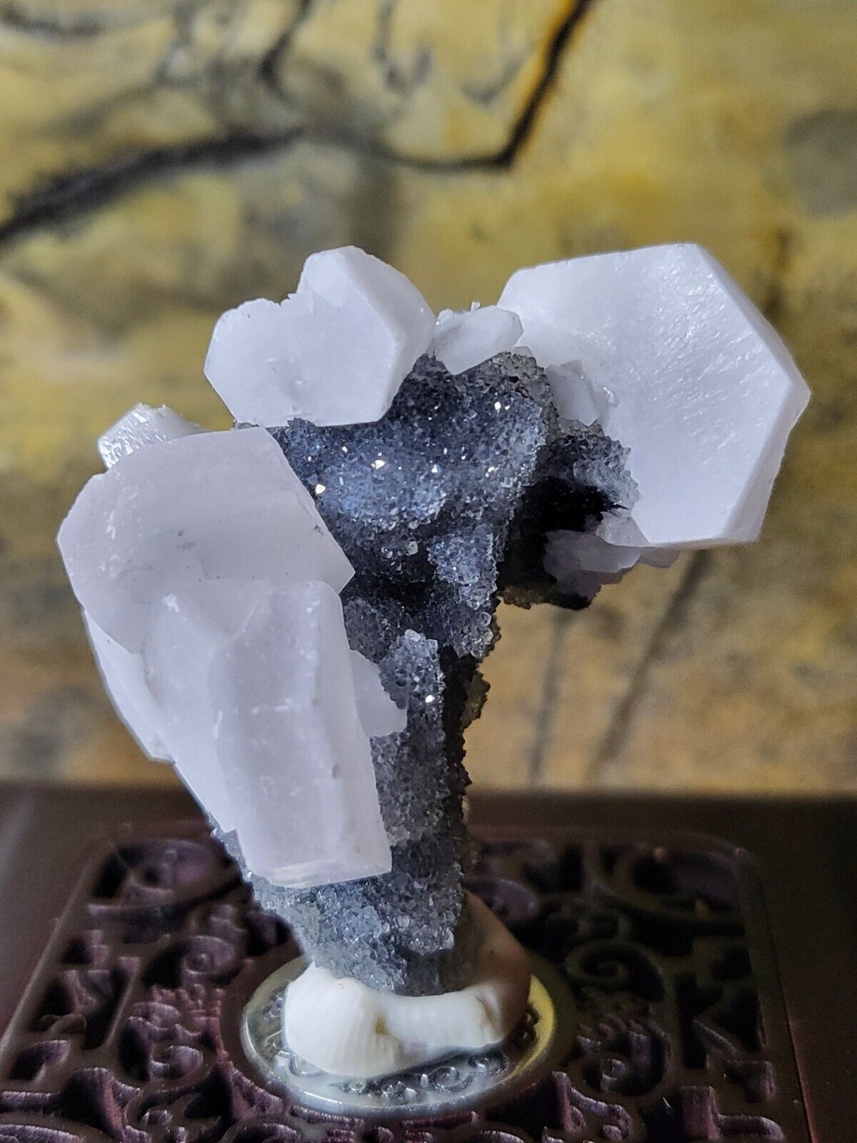 Sphalerite with Calcite Cluster Mini