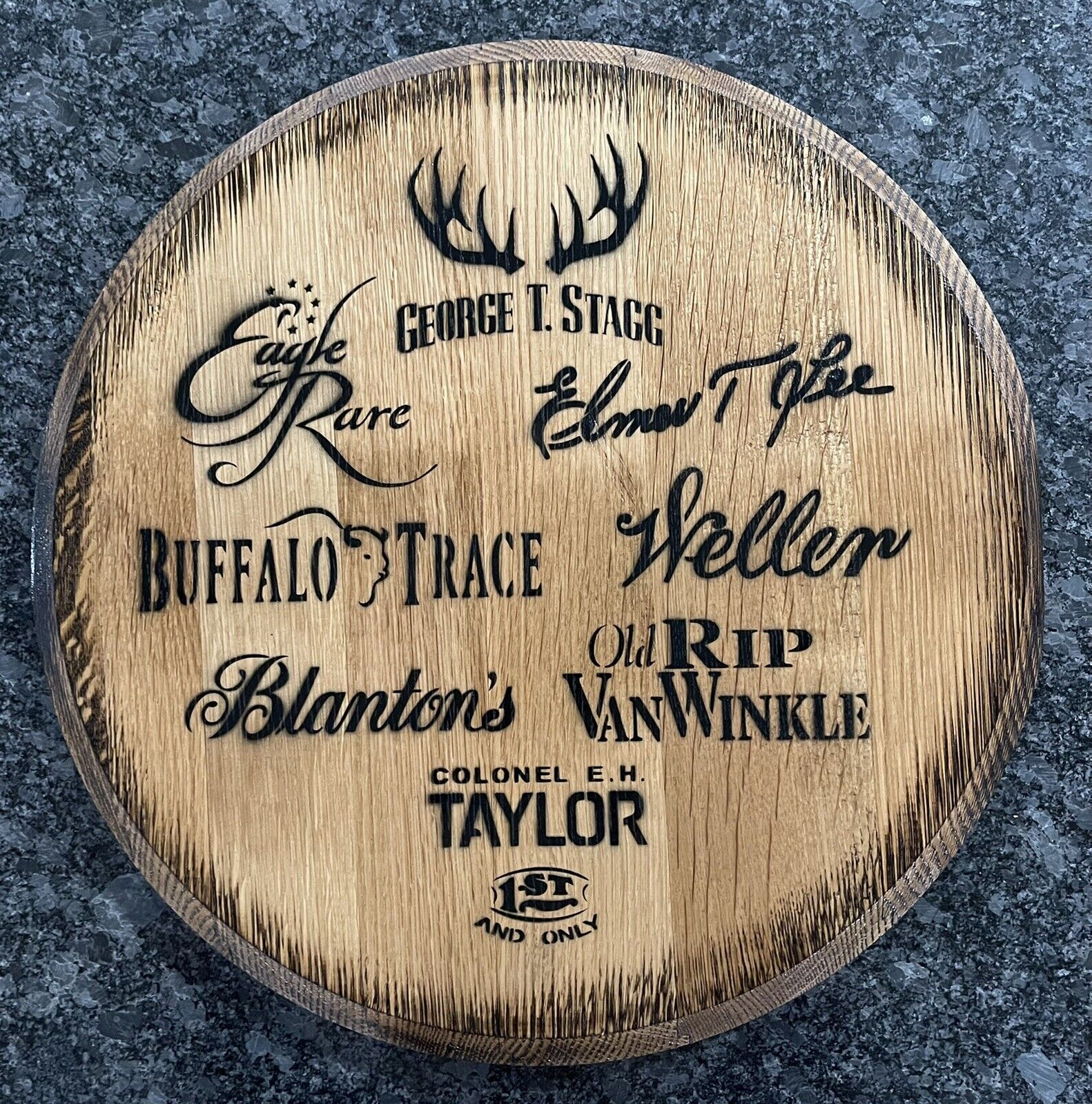 Buffalo Trace Distillery (Multiple)KY Bourbon Barrel Whiskey Head / Top 21” Dia
