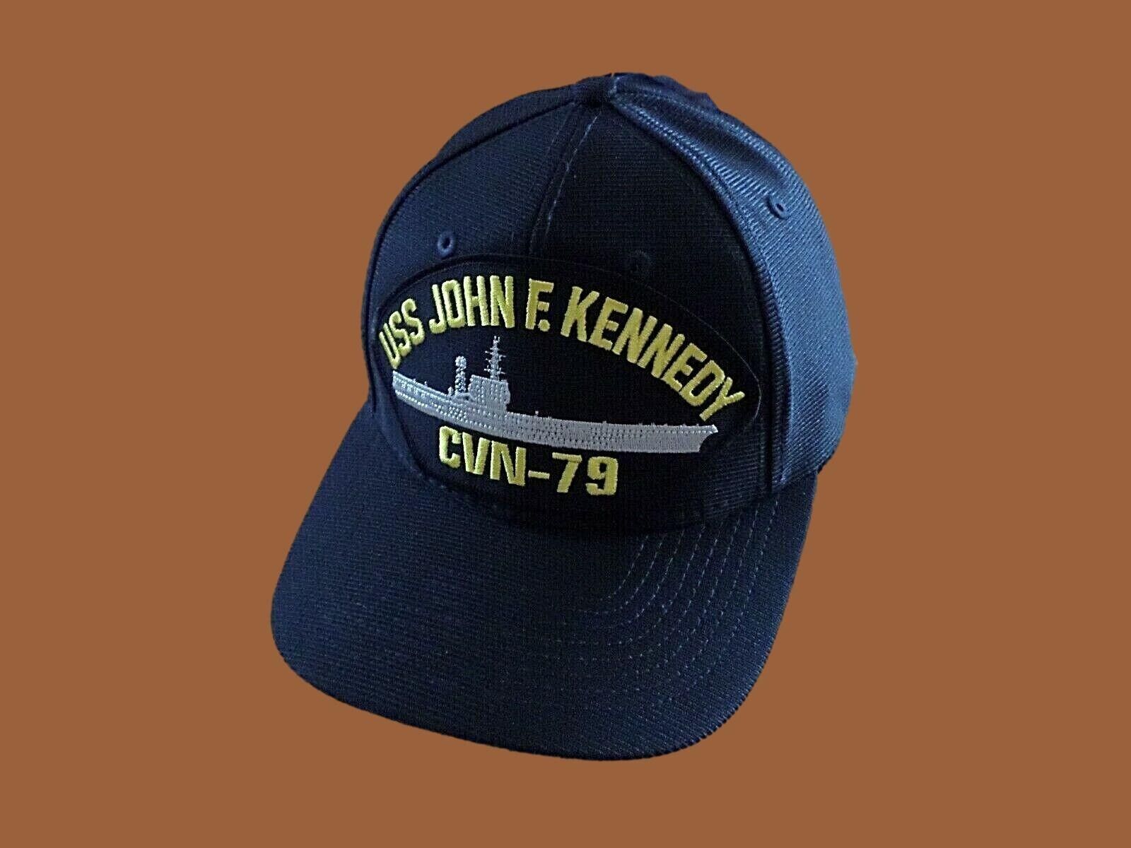 USS JOHN F KENNEDY CVN- 79 NAVY SHIP HAT OFFICIAL U.S MILITARY BALL CAP USA MADE