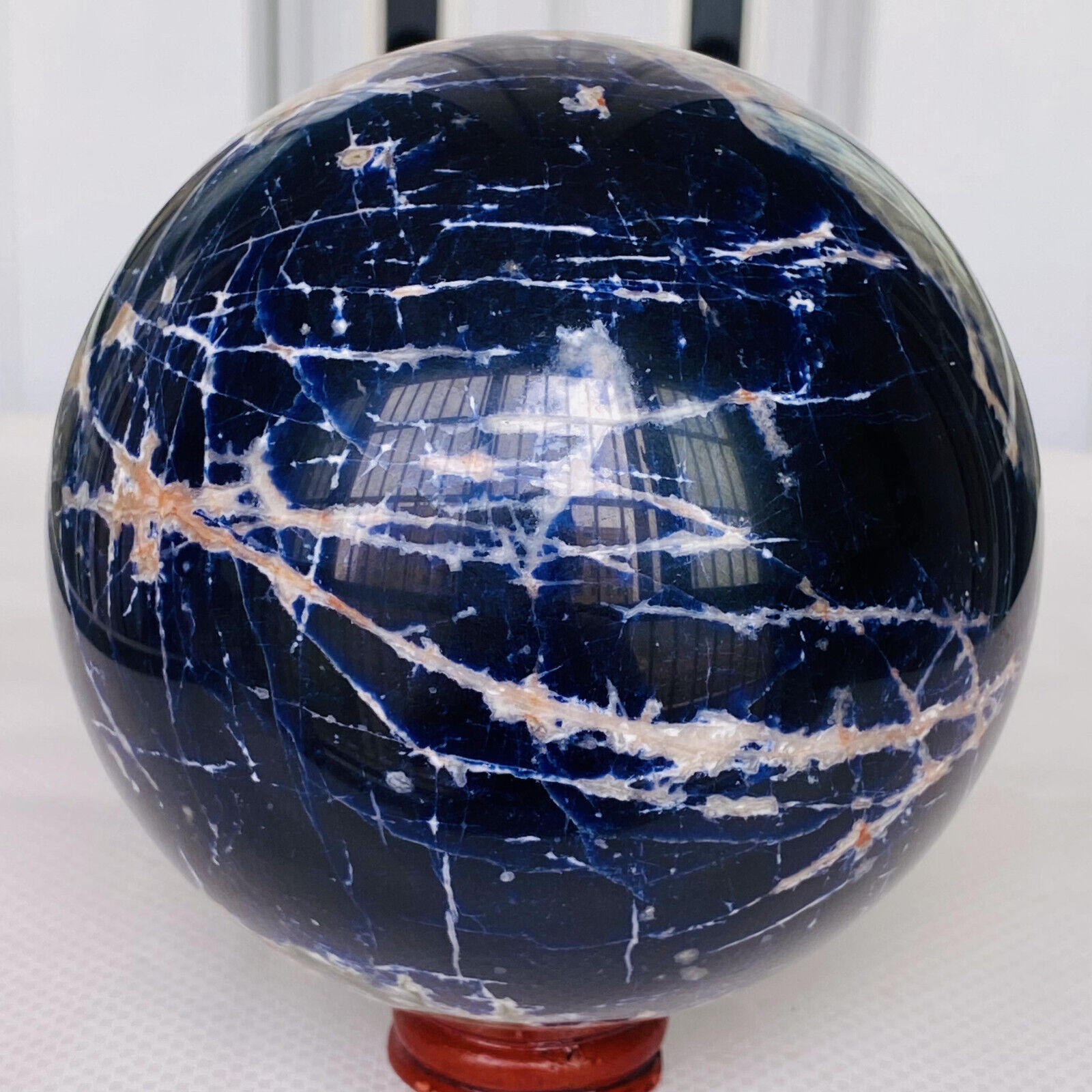 1920g Blue Sodalite Ball Sphere Healing Crystal Natural Gemstone Quartz Stone