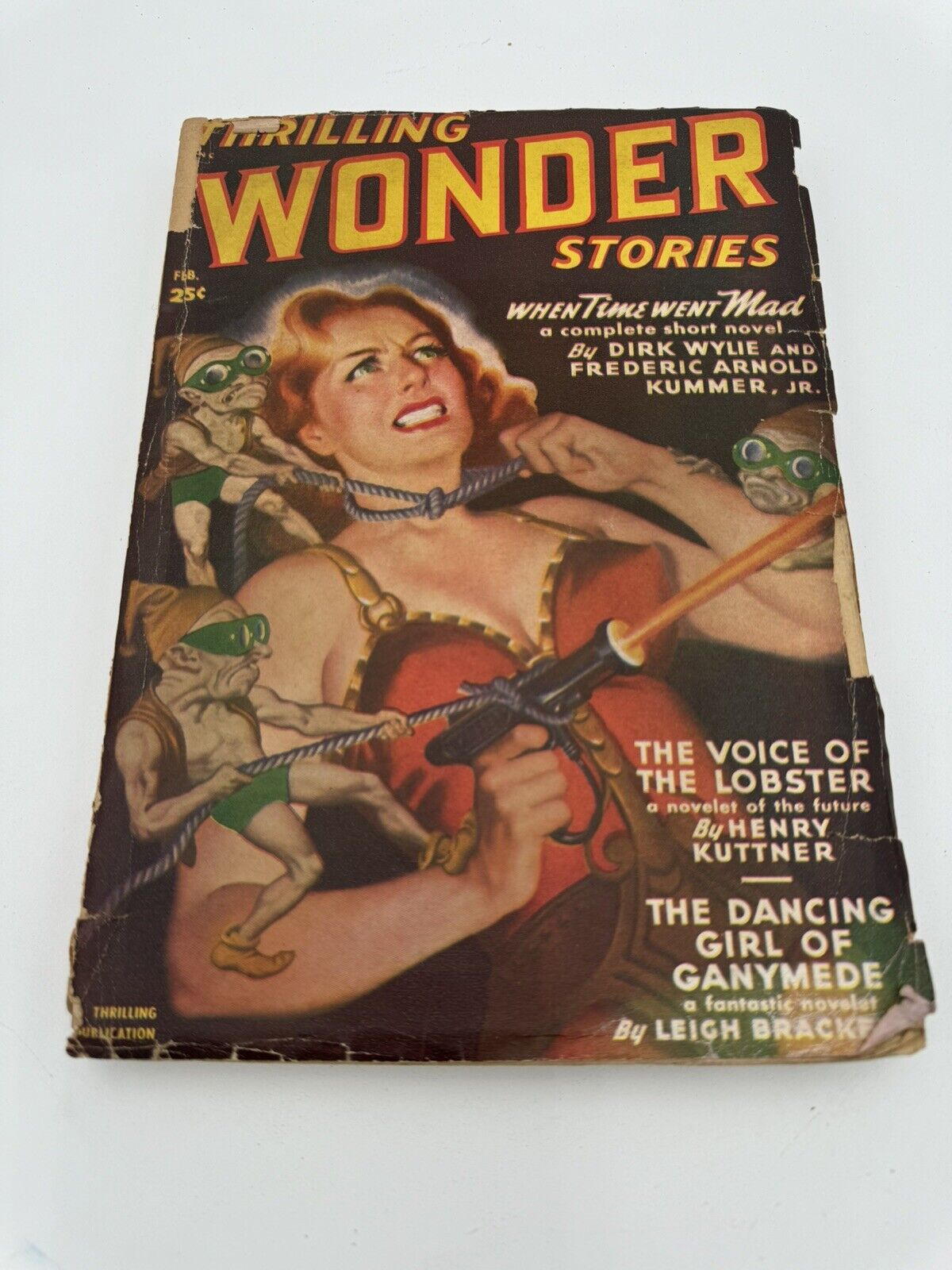 Thrilling Wonder Stories w/ Bradbury - Pulp Magazine Feb 1950 Bagged.