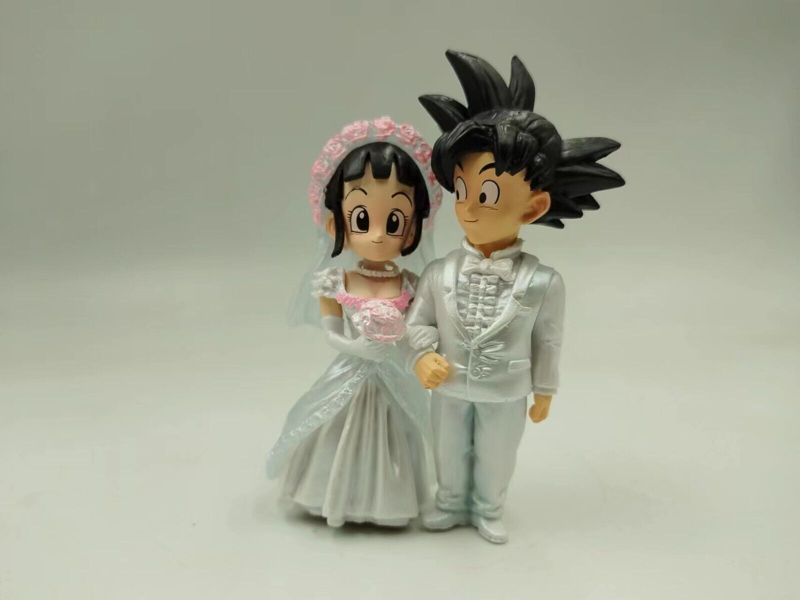 New 8CM Wedding Son Goku/Gokou & ChiChi Figure Toys