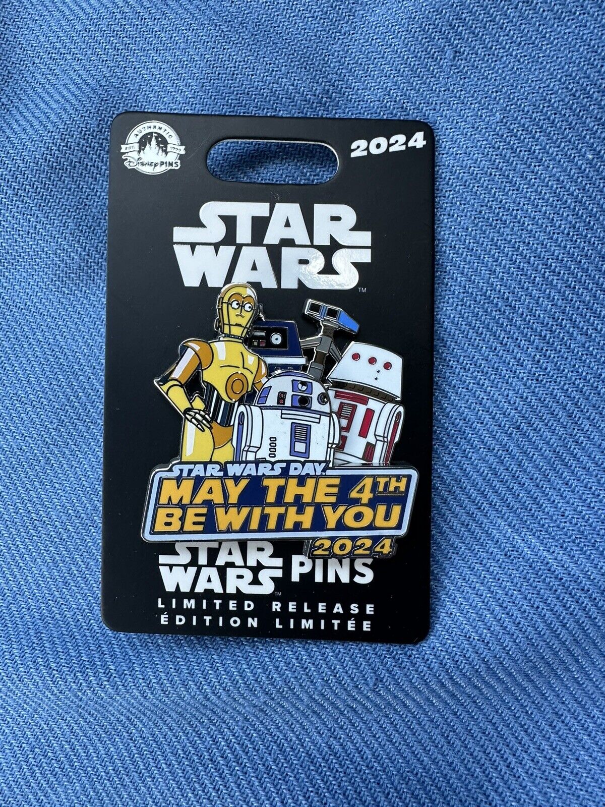 Disney Parks Star Wars R2-D2 C-3PO & Droids May the 4th Be With You 2024 Pin LR
