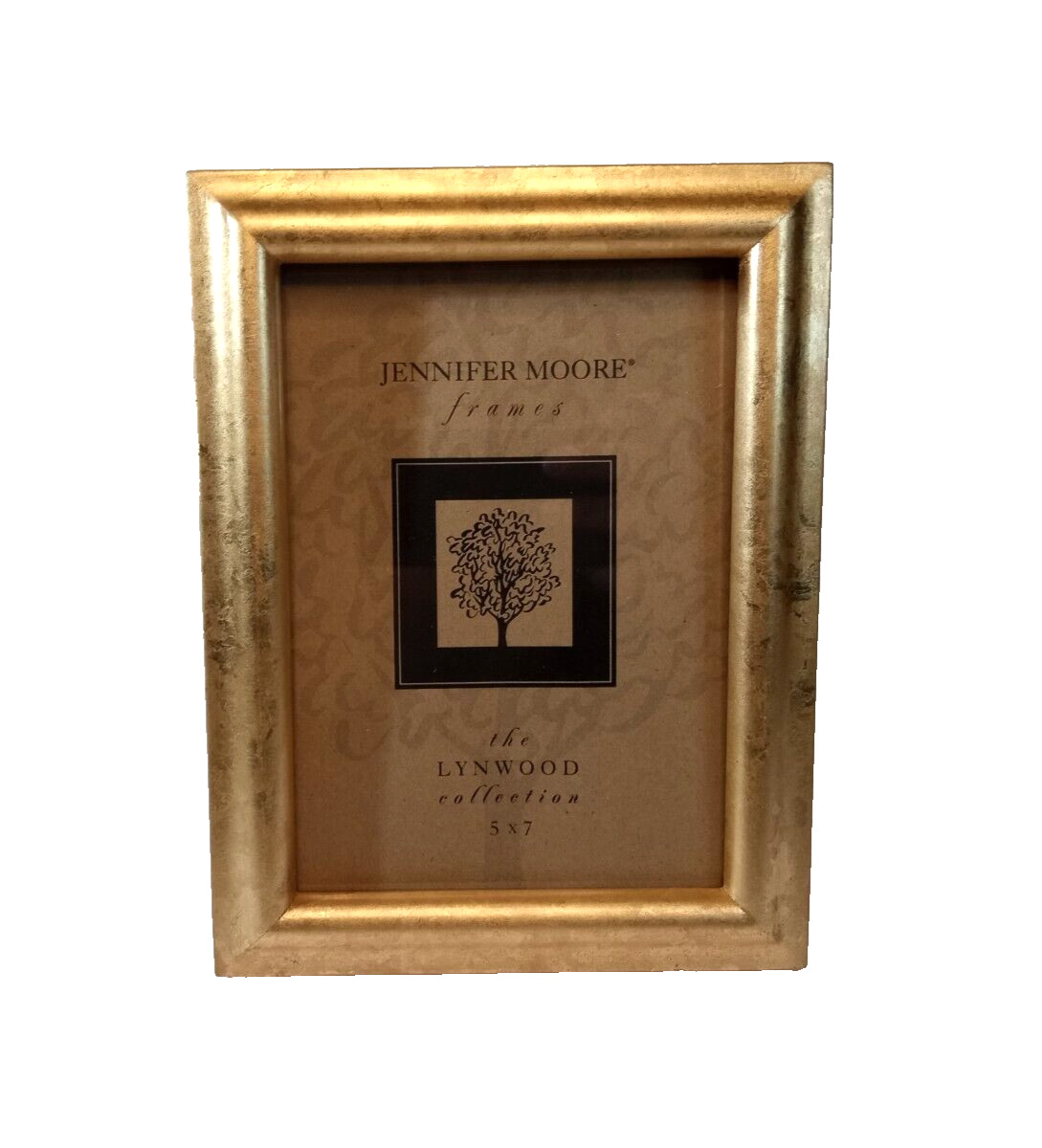 Vintage Jennifer Moore Gold Picture Frame Wood 6.5 x 8.5 Holds 5 x 7