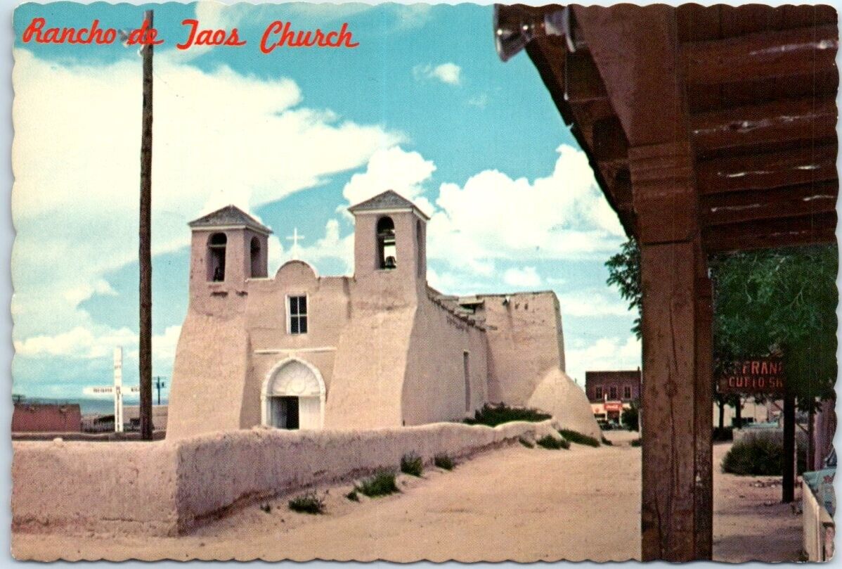 Postcard - Rancho de Taos Church - Ranchos de Taos, New Mexico