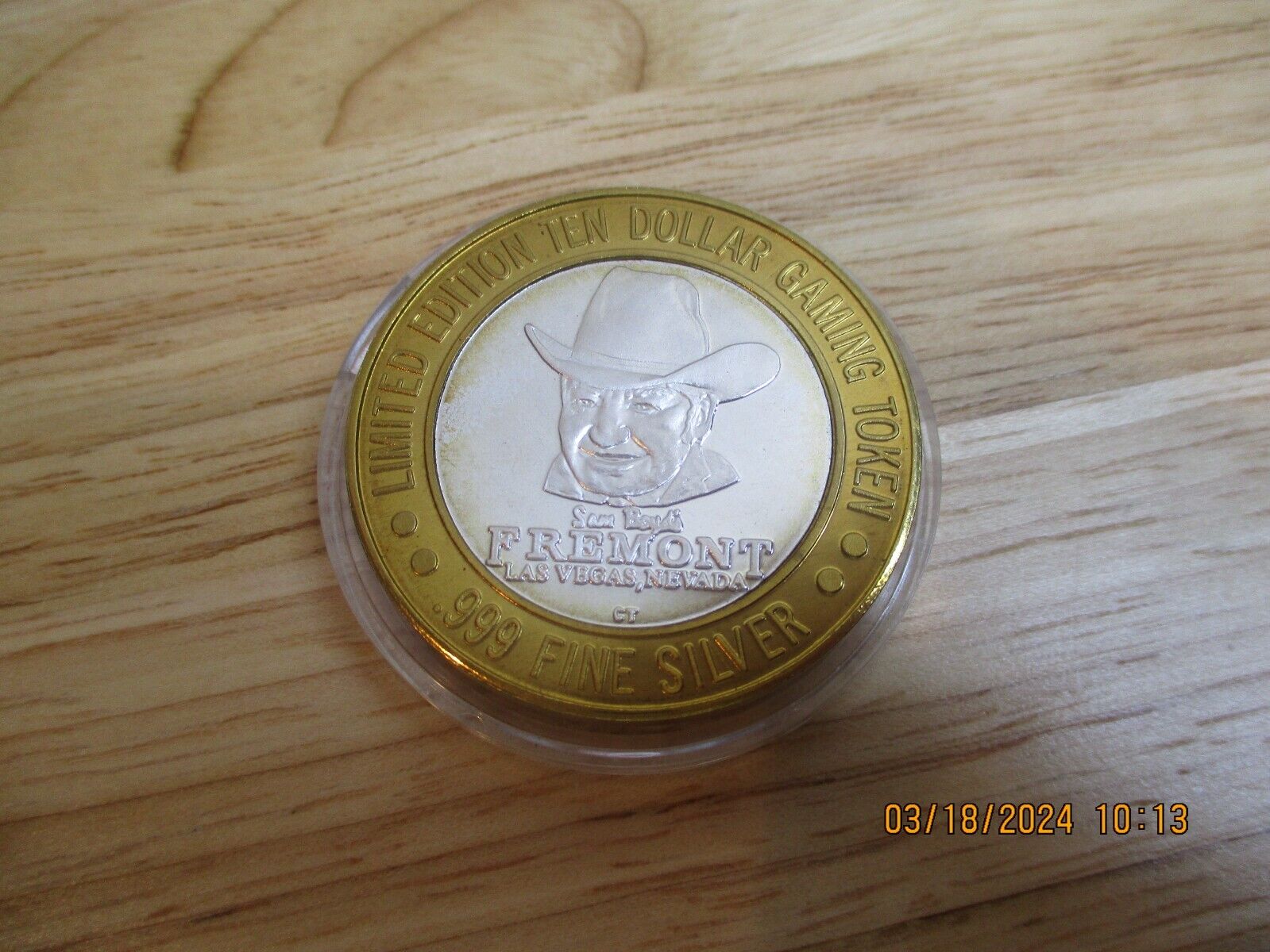 EXCELLENT Fremont Casino Ten Dollar Casino Gaming Token Coin .999 Silver-R0-1163