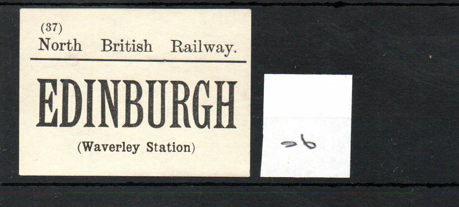 North British Railway NBR - Luggage Label (06) Edinburgh Waverley