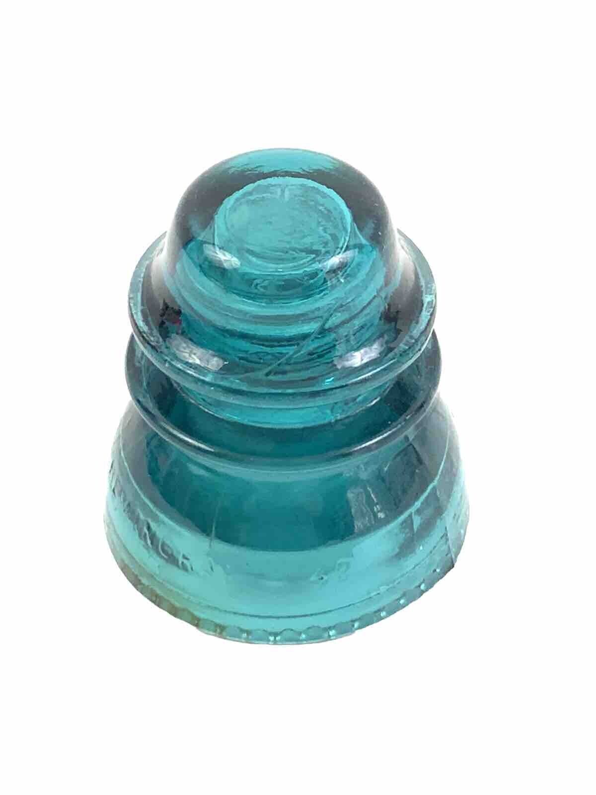 Vintage Teal Aqua Blue Green Hemingray 42 Glass Insulator #8274
