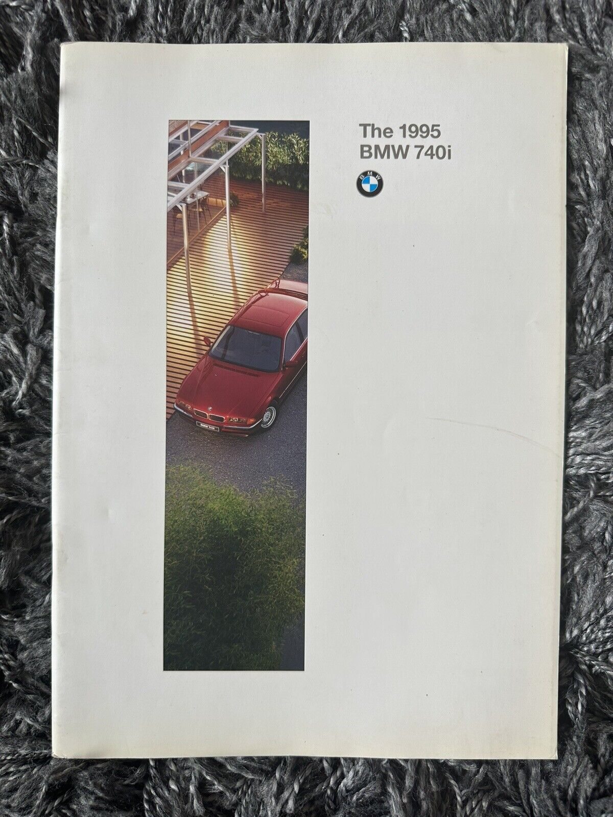 Original 1995 BMW 740i series automobile advertising booklet
