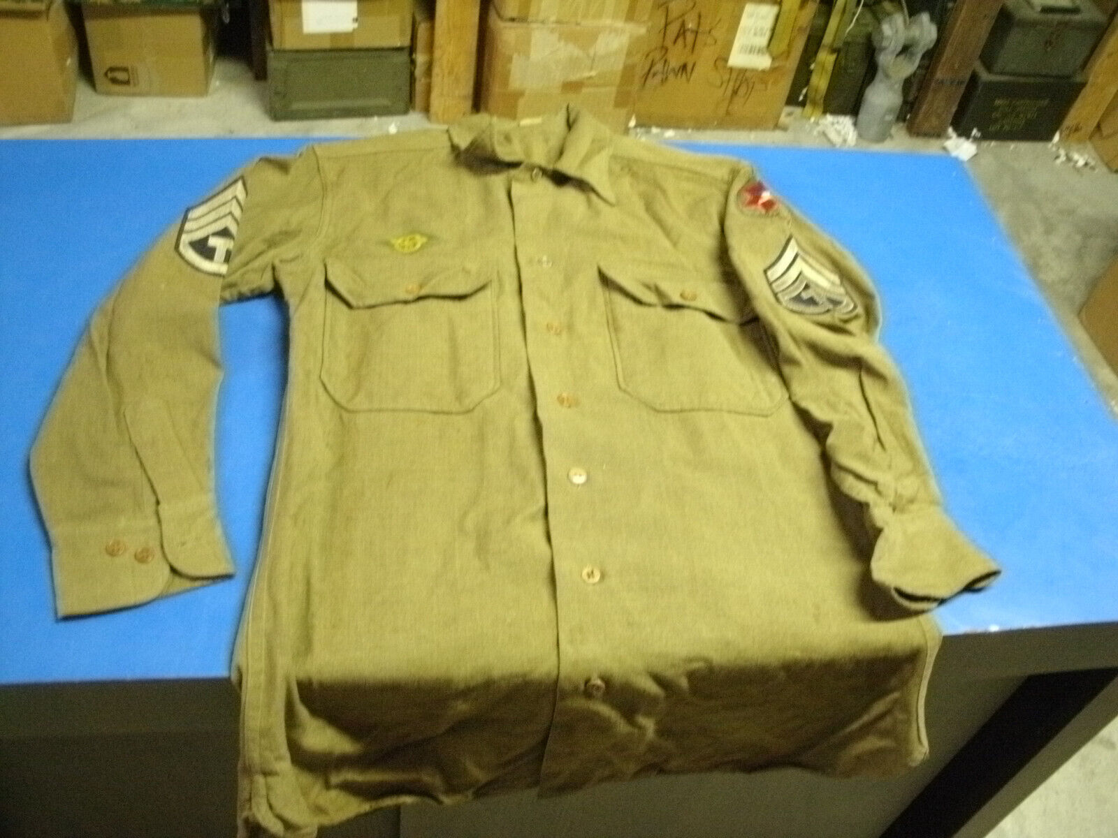 US ARMY WWII 7TH CORPS  SHIRT SIZE 15 1/2 - 32