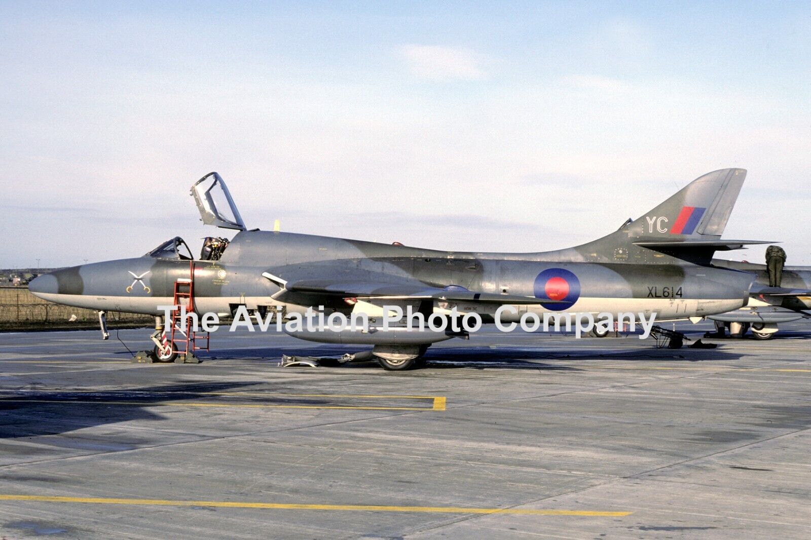 RAF 237 OCU Hawker Hunter T.7 XL614 at RAF Lossiemouth (1985) Photograph