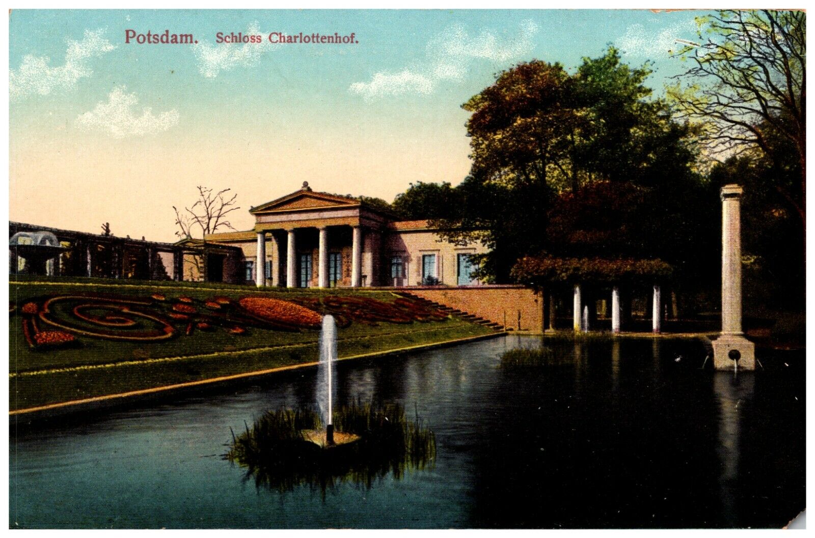 Potsdam Brandenburg Germany Charlottenhof Palace Vintage Postcard