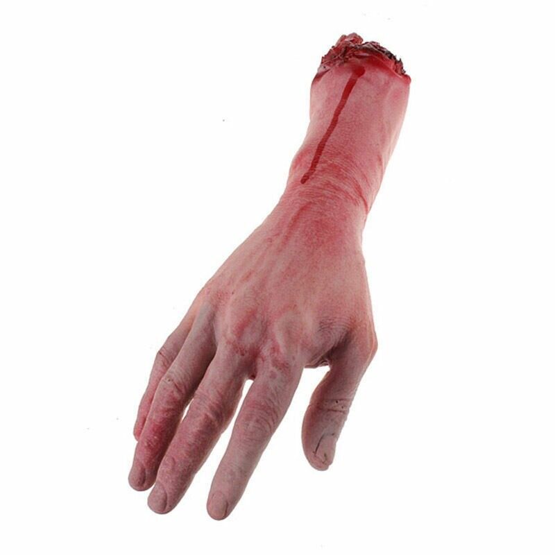 Bloody Horror Scary Halloween Prop Severed Life Size Arm Hand House 22-23E5
