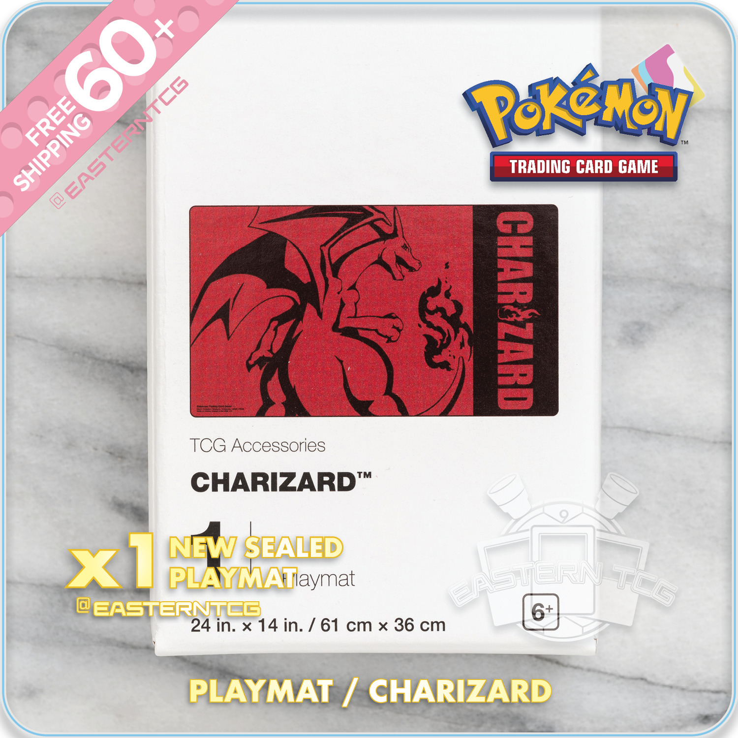 PLAYMAT  / Charizard 2023 – Pokemon Trading Card Game – New Sealed 🇺🇸