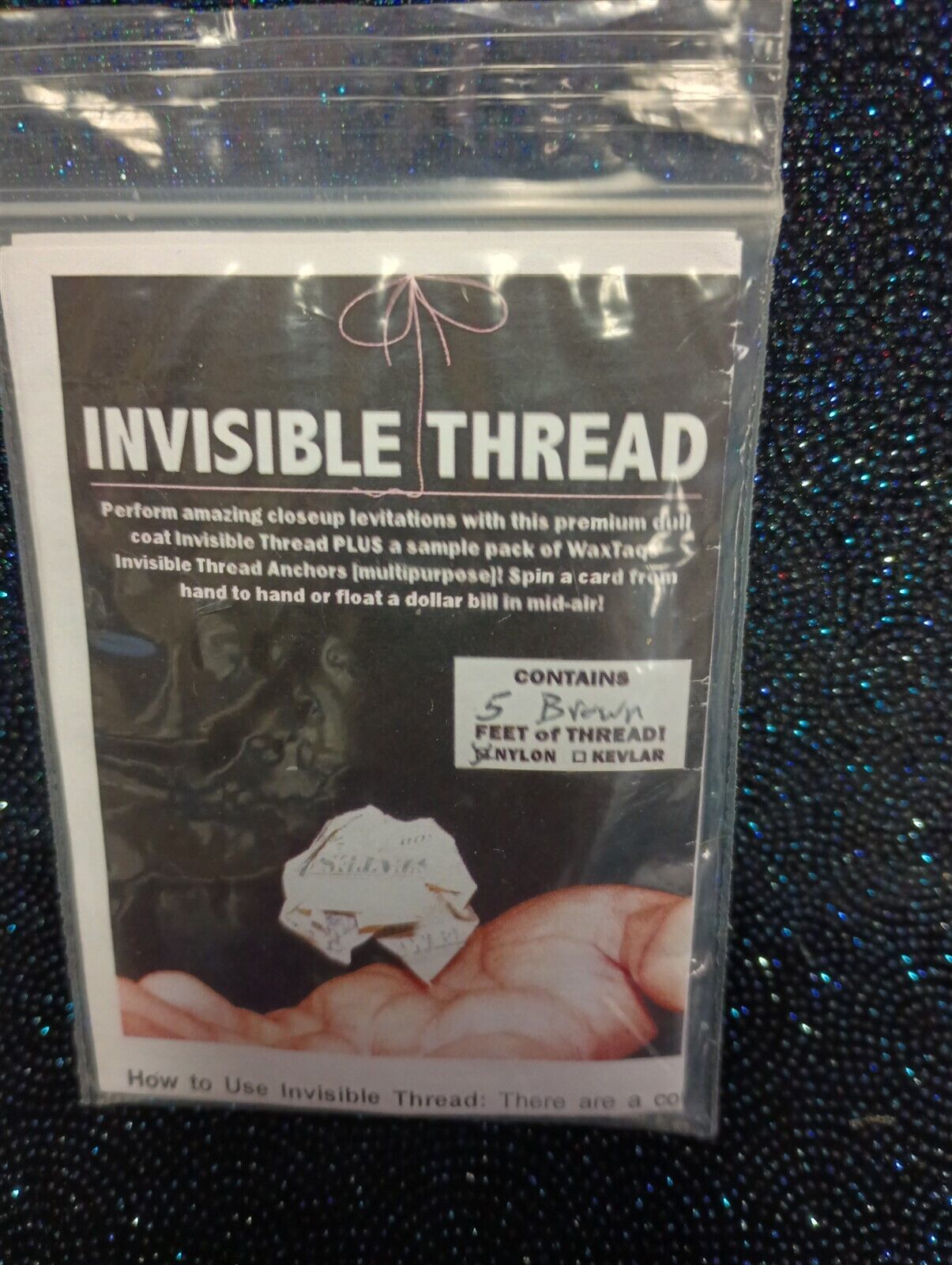 Invisible Thread Contains 5 feet Brown Nylon 